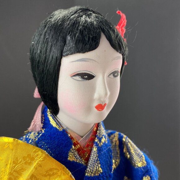 Vintage Japanese Geisha Kimono Doll 14" - Picture 3 of 11